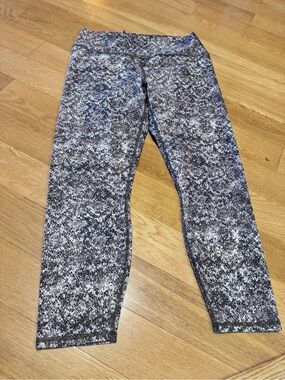 Speckled Brown-white Athletic Leggings